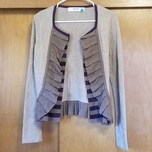 Sparrow by Anthropologie Pleat Stripe Cardigan